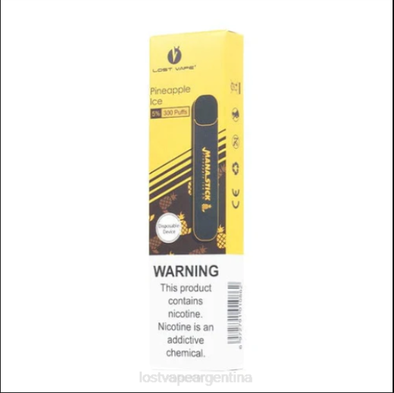 Lost Vape Disposable 6ZFL526 | Lost Vape Mana palo desechable | 300 bocanadas | 1,2 ml hielo de piña 5%