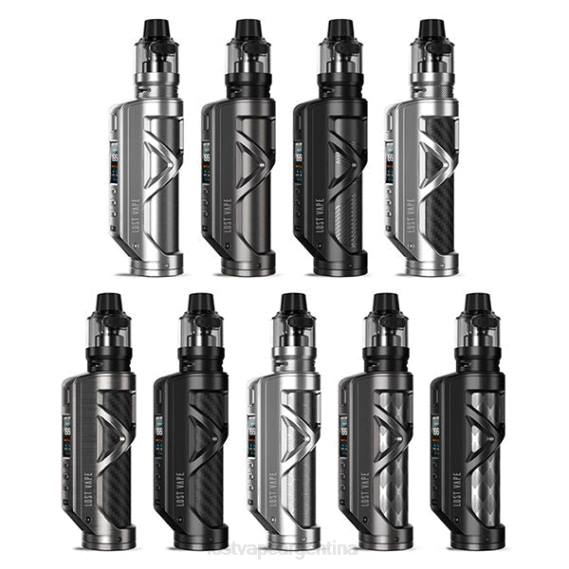Lost Vape Disposable 6ZFL456 | Lost Vape Cyborg kit de misión | 100w negro mate/fibra de carbono
