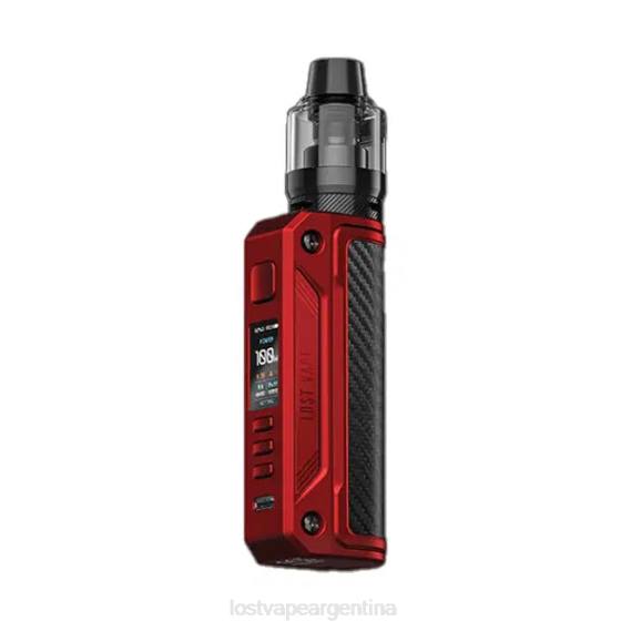 Lost Vape Buenos Aires 6ZFL172 | Lost Vape Thelema kit solo de 100w rojo mate/fibra de carbono