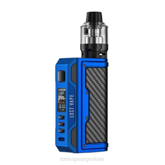 azul mate/fibra de carbono