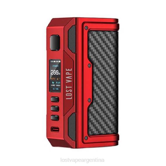 rojo mate/fibra de carbono