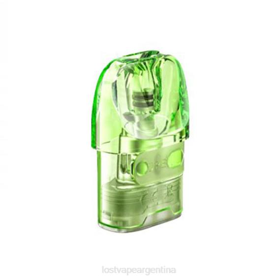 Lost Vape Flavors Argentina 6ZFL213 | Lost Vape URSA vainas de repuesto verde (cartucho de cápsulas vacío de 2,5 ml)